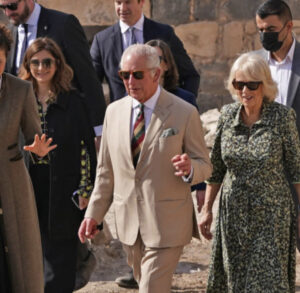 HRH Dana Firas on a visit with Their Majesties King Charles and the Queen Consort Camilla