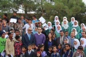 HRH Dana Firas graduating participants in PNT’s Youth Engagement Cultural Education Program.